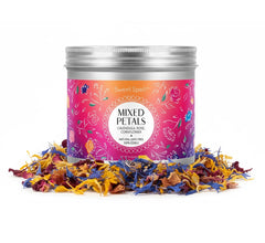 Sweet Spell mixed edible flowers rose petals for vibrant cake decoration and natural color.
