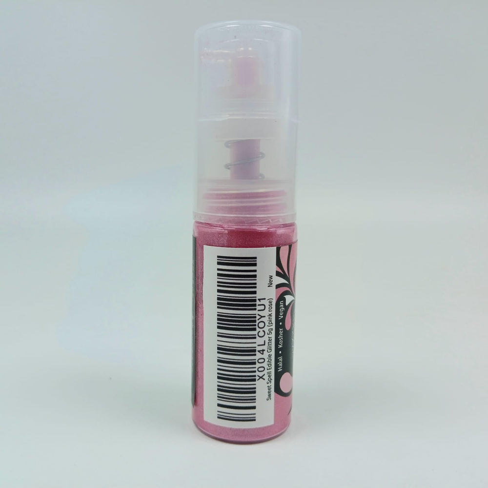 Sweet Spell pink glitter spray used in wedding decor for subtle glow