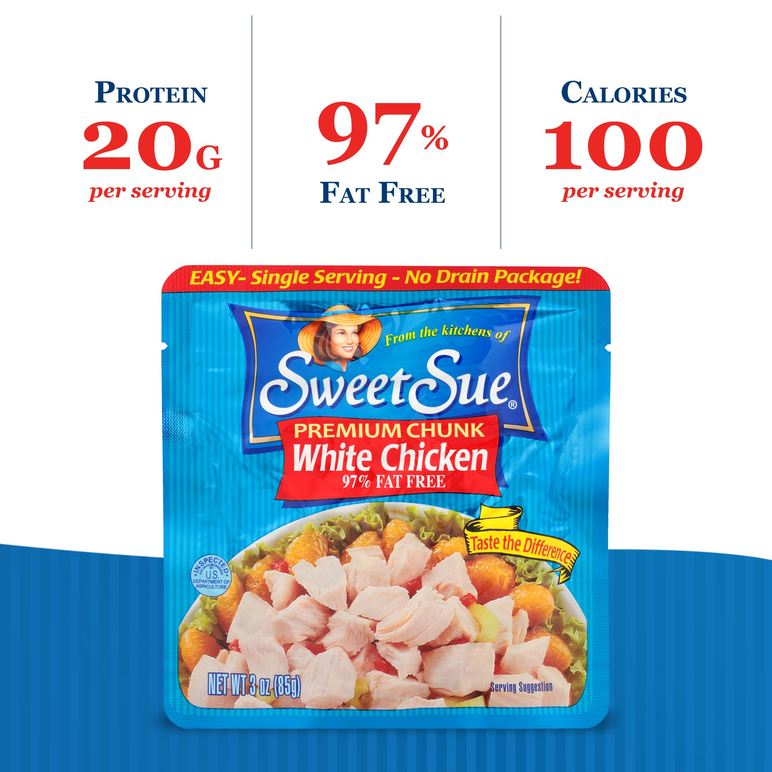 Sweet Sue 20g protein per serving supports hearty meals and snacks.