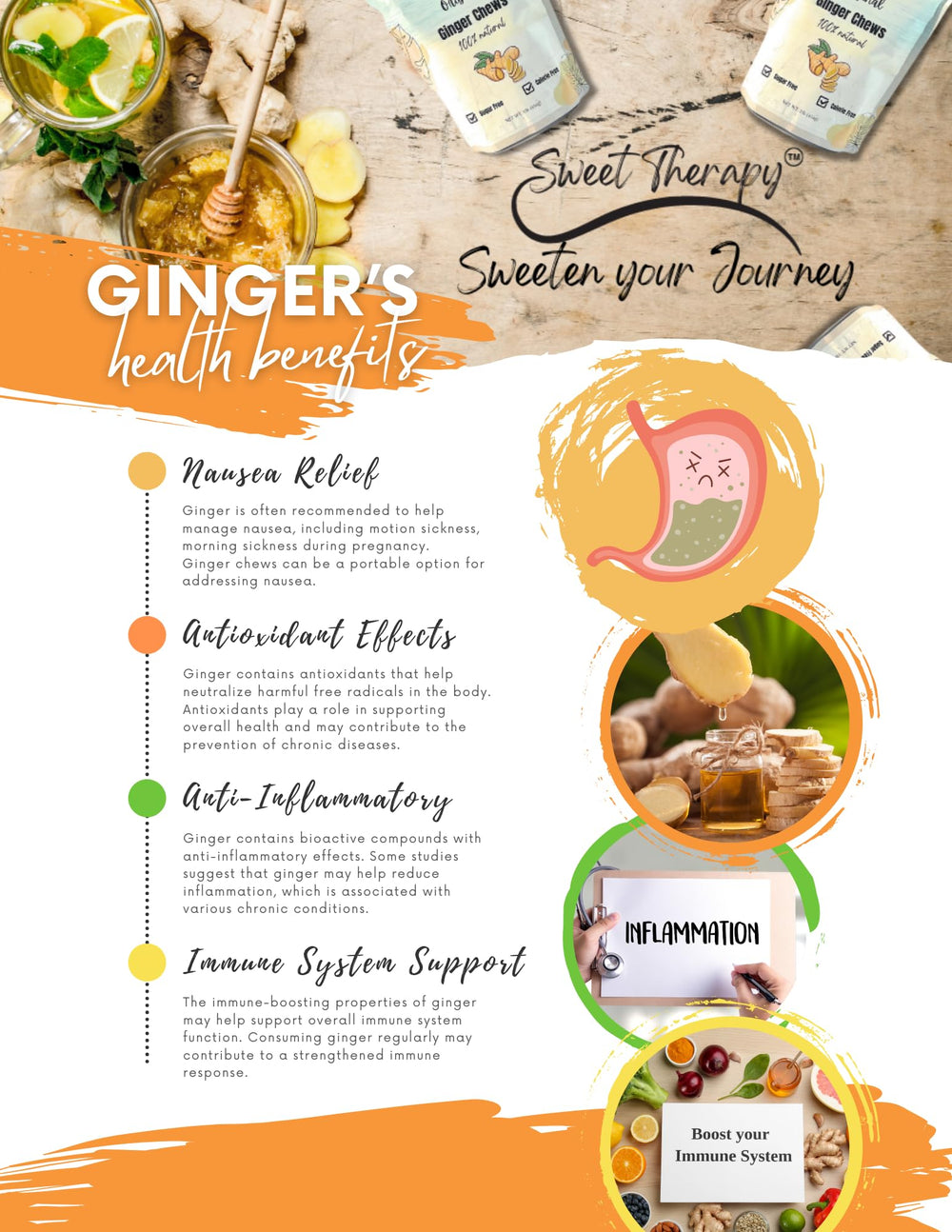 Sweet Therapy Ginger Chews served with tea, a comforting ritual