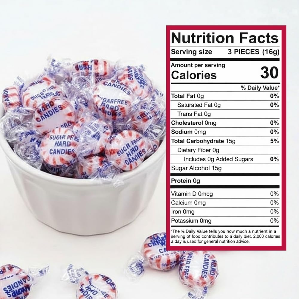 Individually wrapped Sweetaholic peppermint candy ready for sharing
