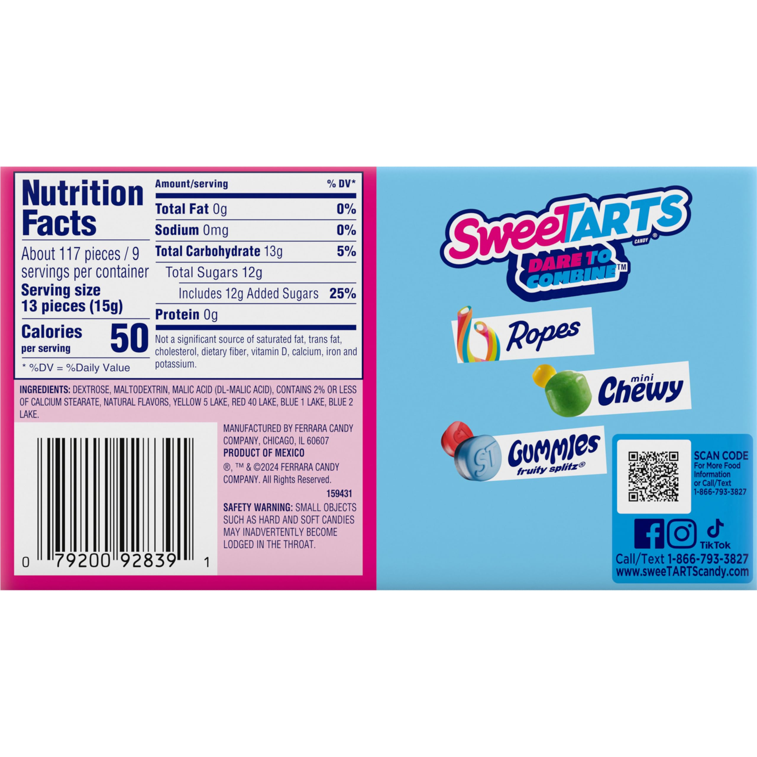 SweeTARTS Original party snack tray highlights shareable, colorful candy during gatherings.