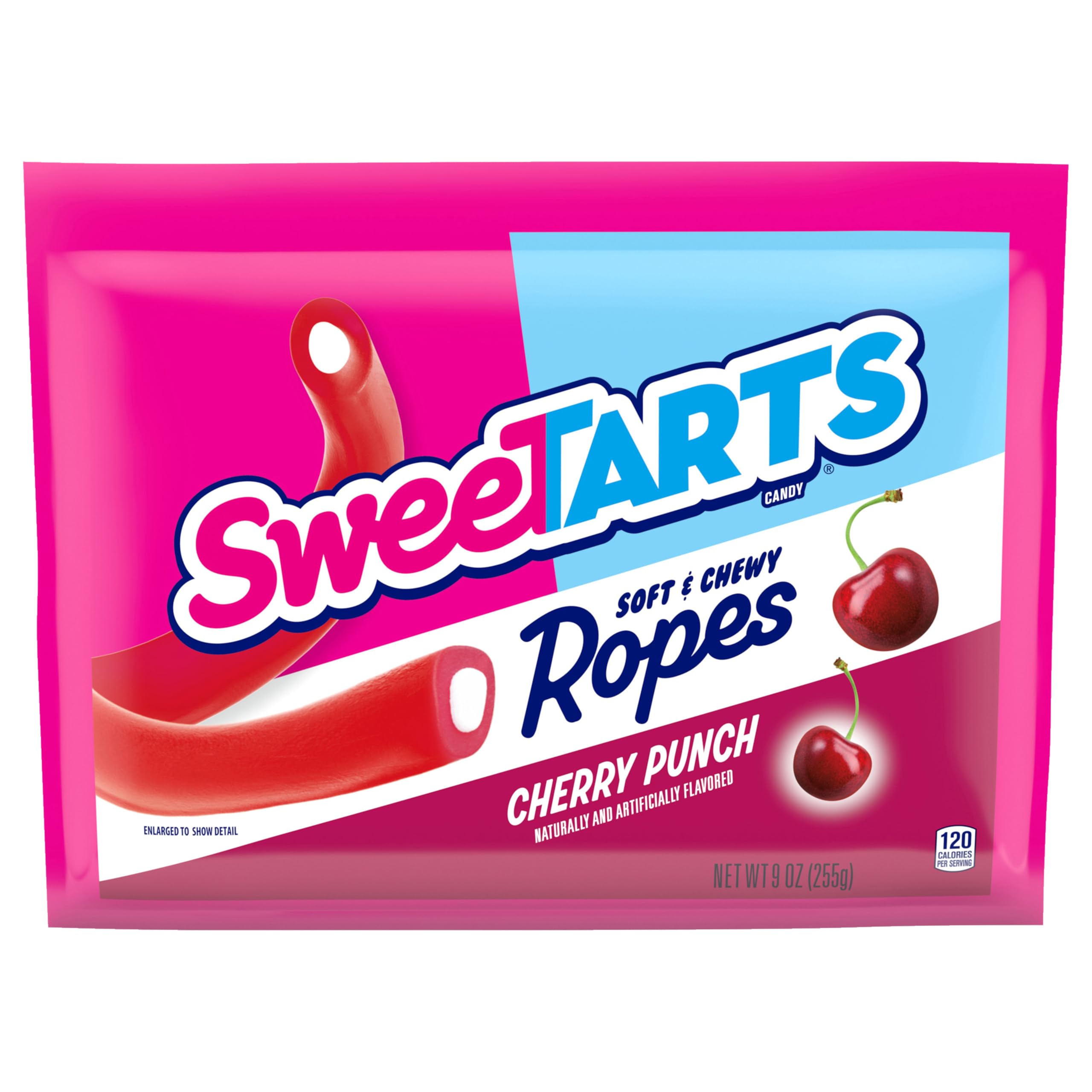 SweeTARTS Ropes Cherry Punch brand badge visible to reinforce familiar cherry-tart flavor.