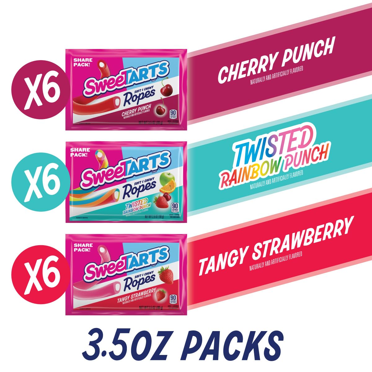 SweeTARTS Ropes Cherry Punch rope close-up, bold fruity tart flavor