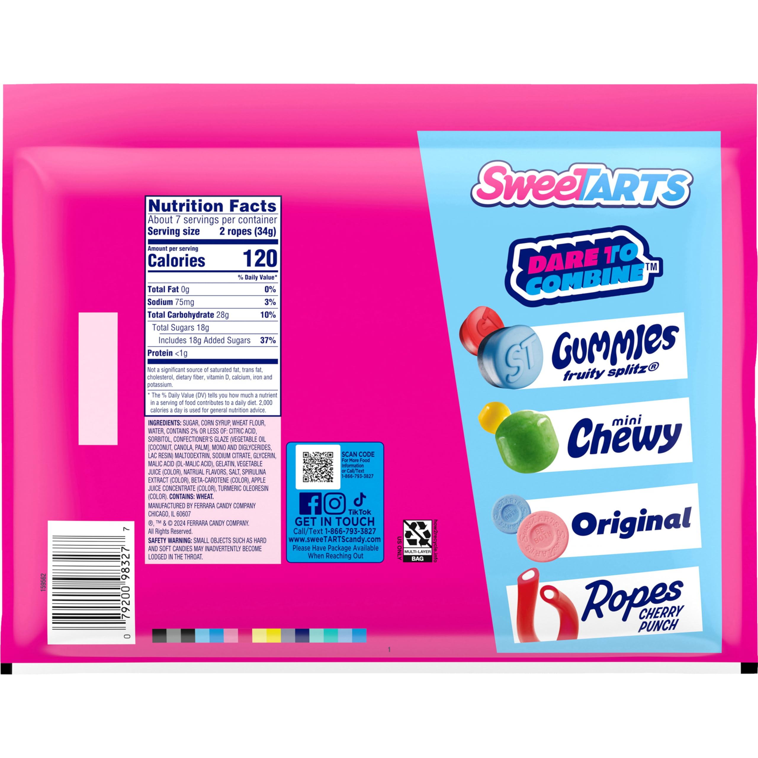 SweeTARTS Ropes Party candy display with assorted flavors