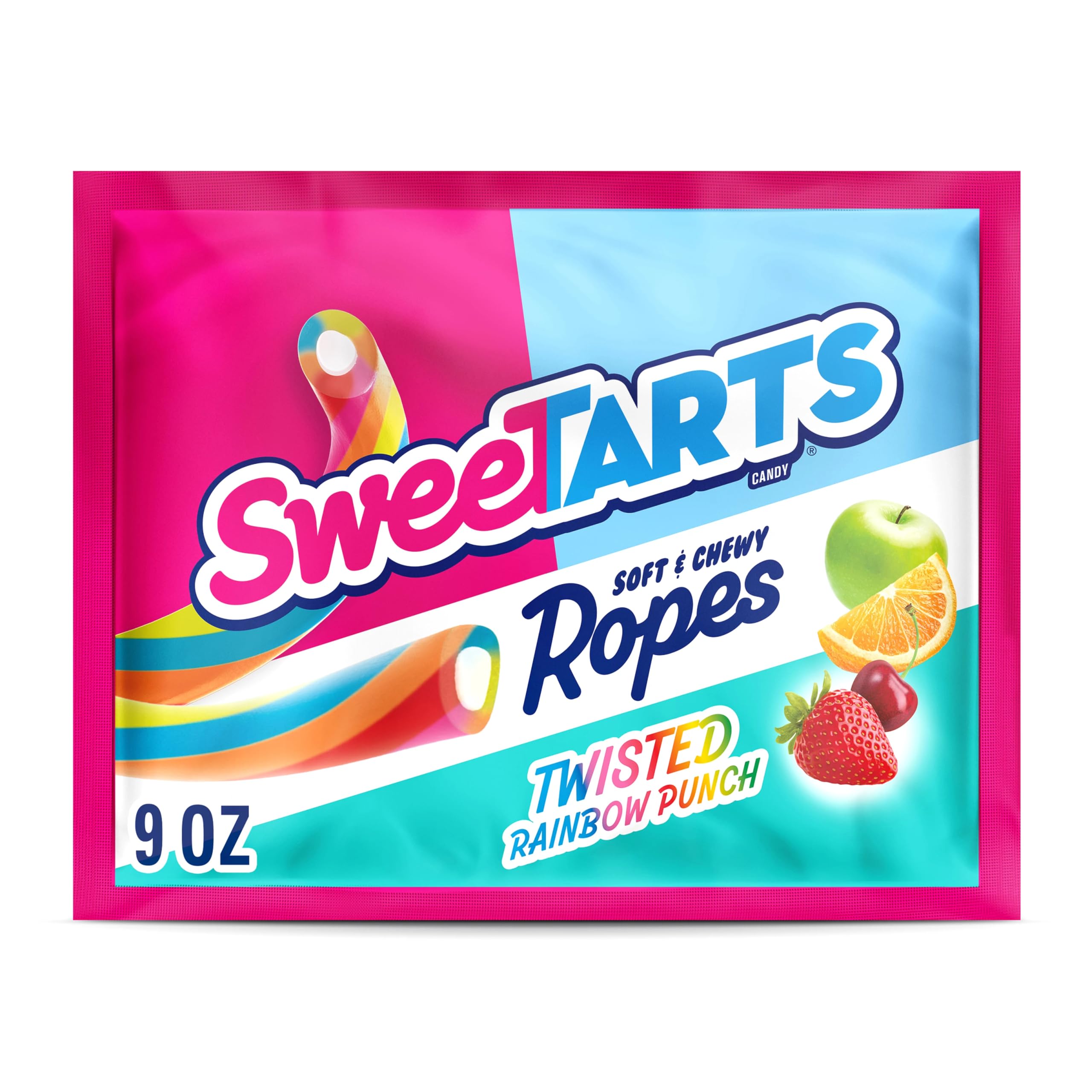SweeTARTS Ropes Twisted Rainbow Punch pack with vibrant colors for on-the-go snacking
