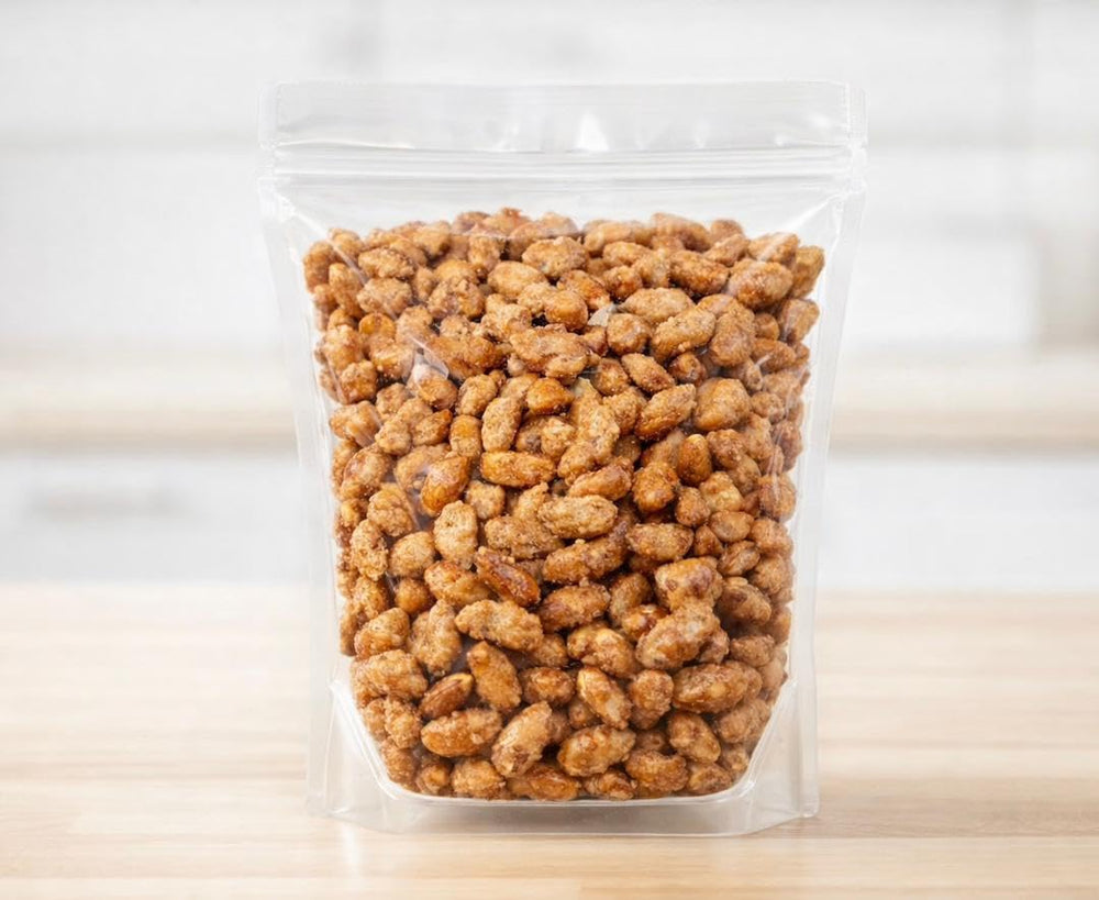 SweetGlob candy buffet setup with butter toffee peanuts as versatile party snack.