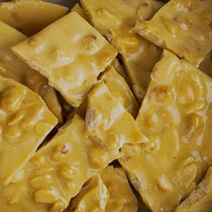 SweetGlob Old Fashioned Brittle served on a plate for sharing.