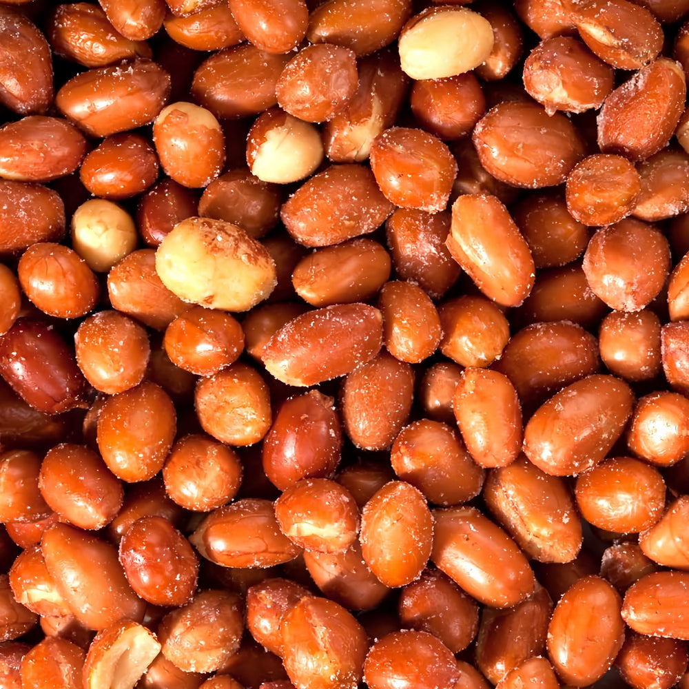 SweetGlob roasted salted red skin Spanish peanuts for quick on-the-go snacking