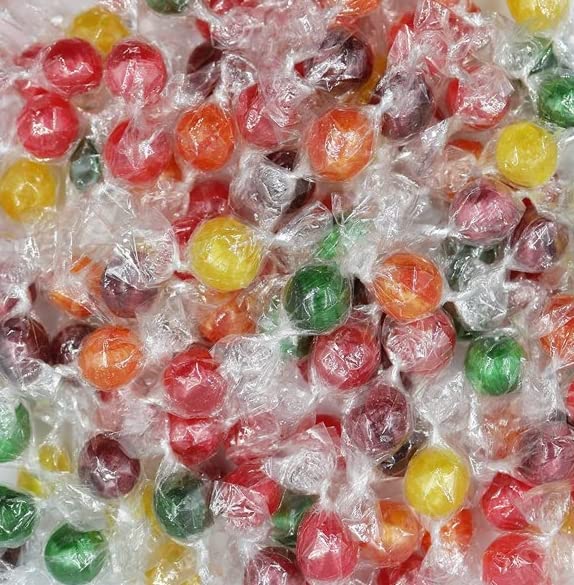 SweetGlob sour fruit balls individually wrapped for convenient portion control and sharing.