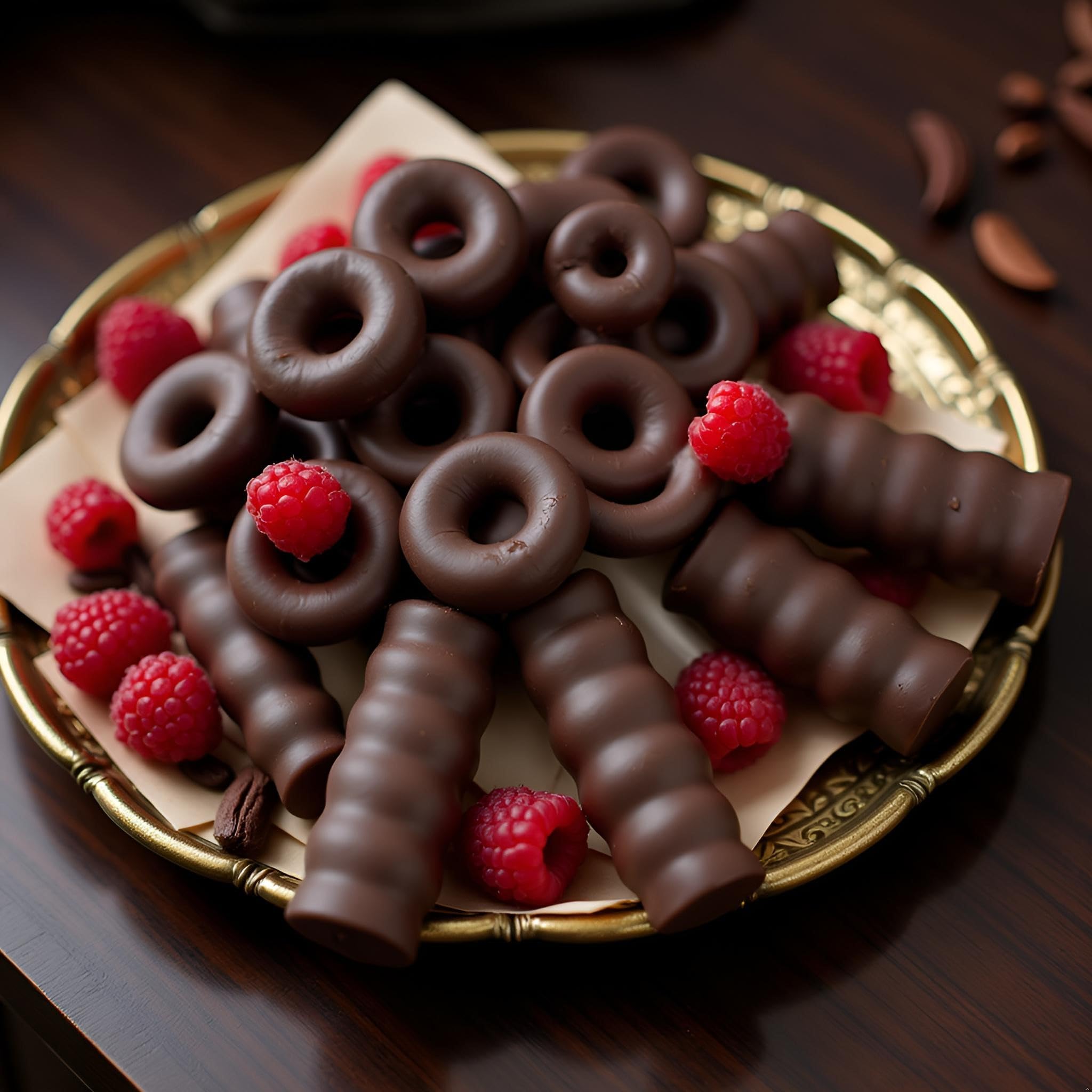 Elegant candy dish arrangement with SweetGourmet 1907 jelly rings.