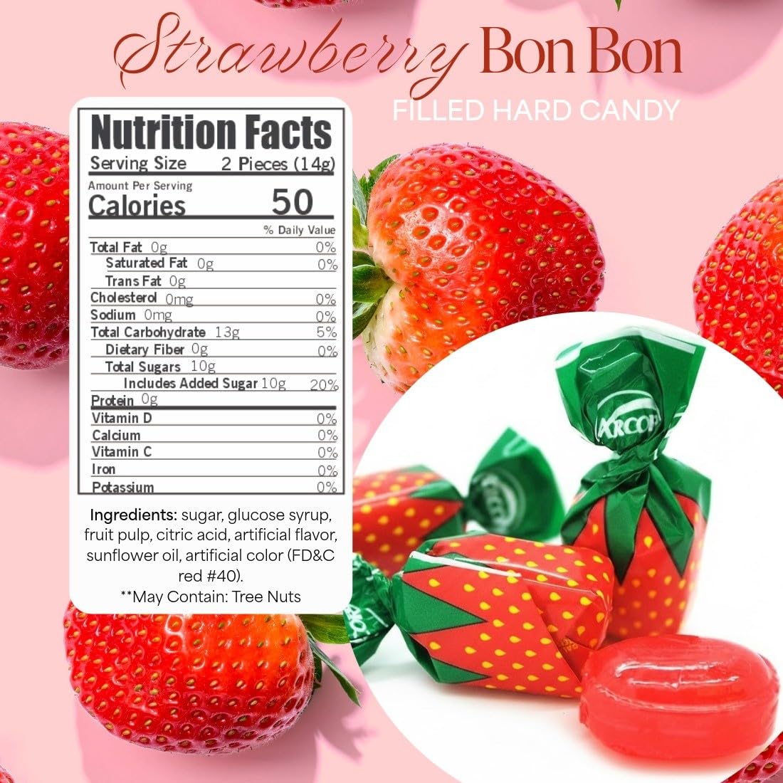 SweetGourmet Arcor bon bons close-up, showcasing vibrant color and filled centers.