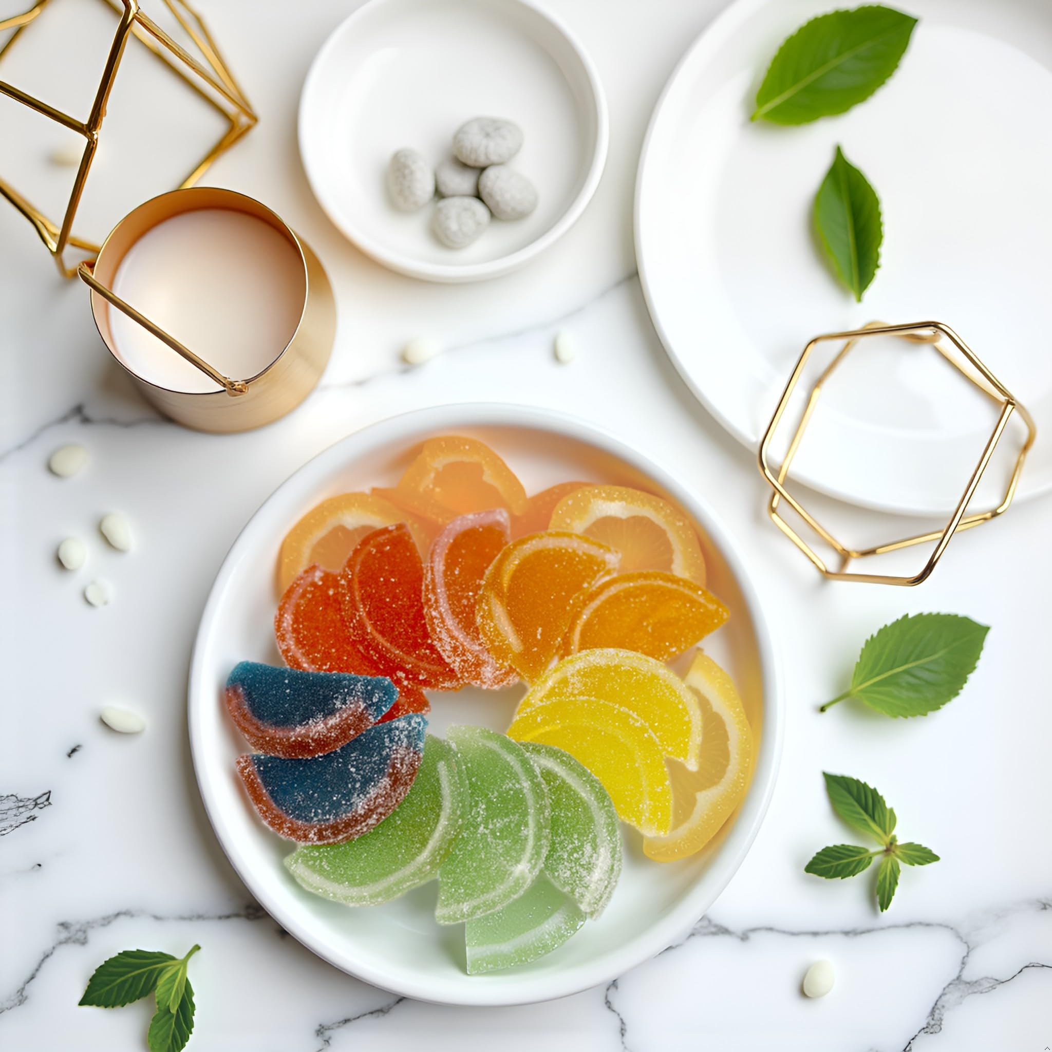 SweetGourmet Assorted Fruit Slices colorful variety, ideal for party snacks
