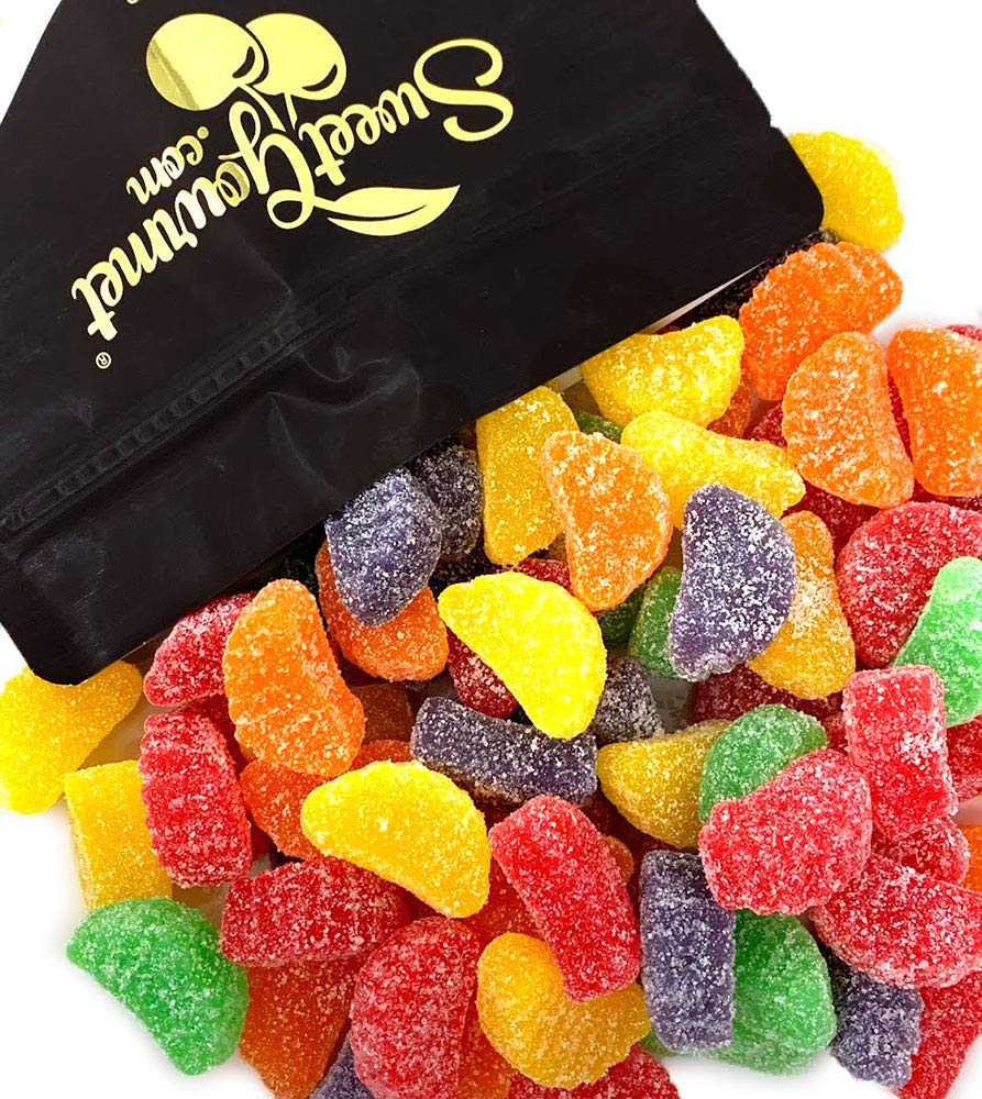 SweetGourmet assorted fruit slices in packaging, ready to share as a jelly candy