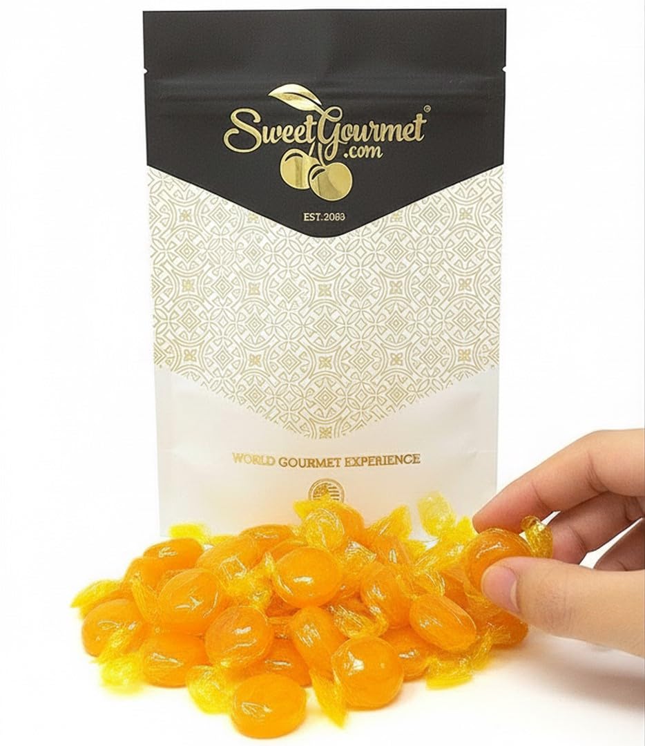 SweetGourmet Butterscotch Buttons bulk bag ready for sharing.