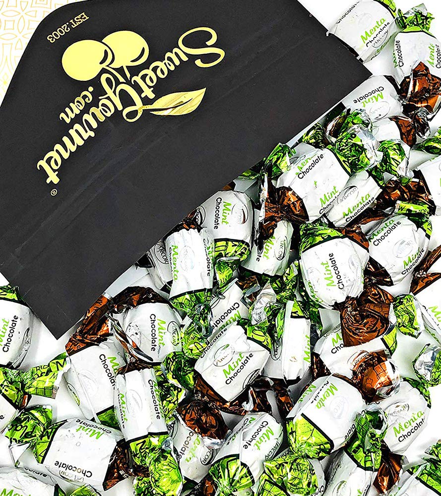 SweetGourmet chocolate filled mints, individually wrapped, ideal after dinner.