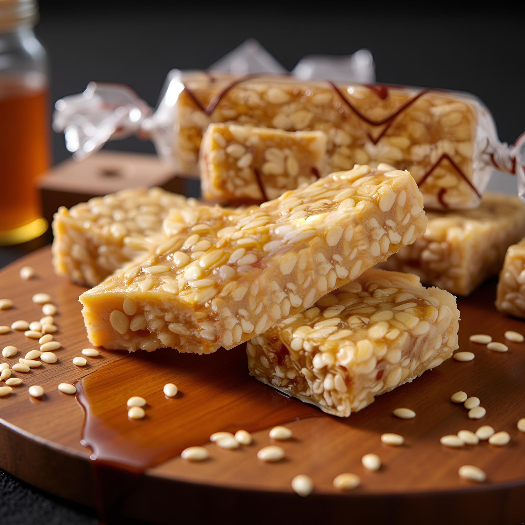 SweetGourmet crunchy sesame honey bar, convenient for on-the-go snacking