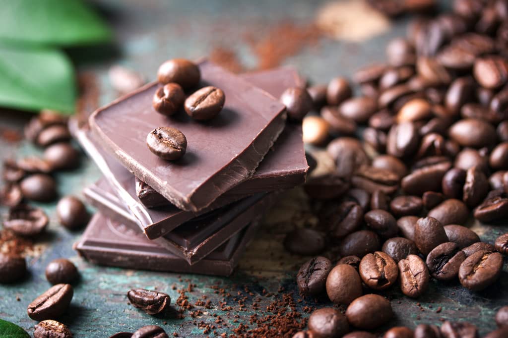 SweetGourmet espresso beans on a plate, ideal for tasting sessions.