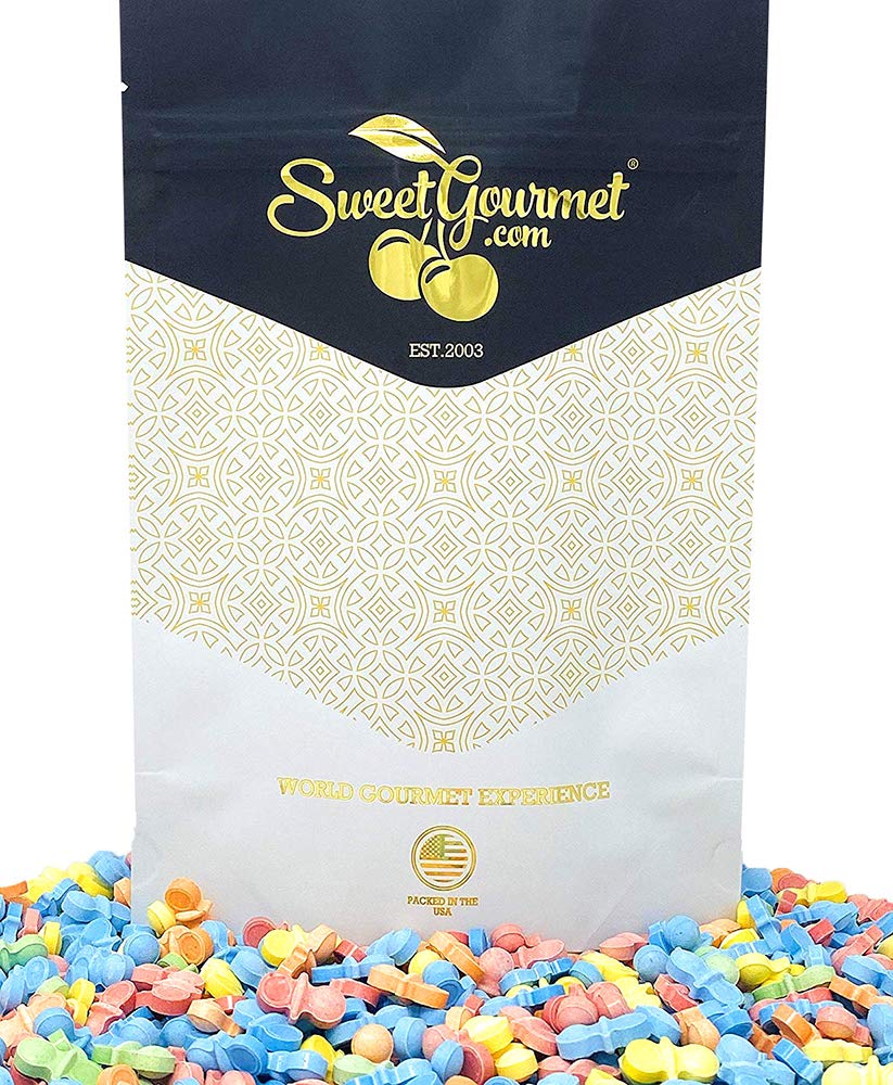 SweetGourmet Fruit-flavored mix in white, yellow, orange, red, blue