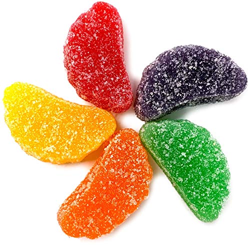 Close-up of SweetGourmet fruit slices showing juicy chewy texture