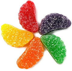 Close-up of SweetGourmet fruit slices showing juicy chewy texture