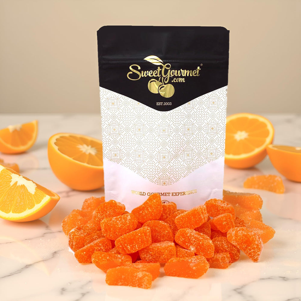SweetGourmet Orange Fruit Slices soft chewy texture ideal for dessert toppers