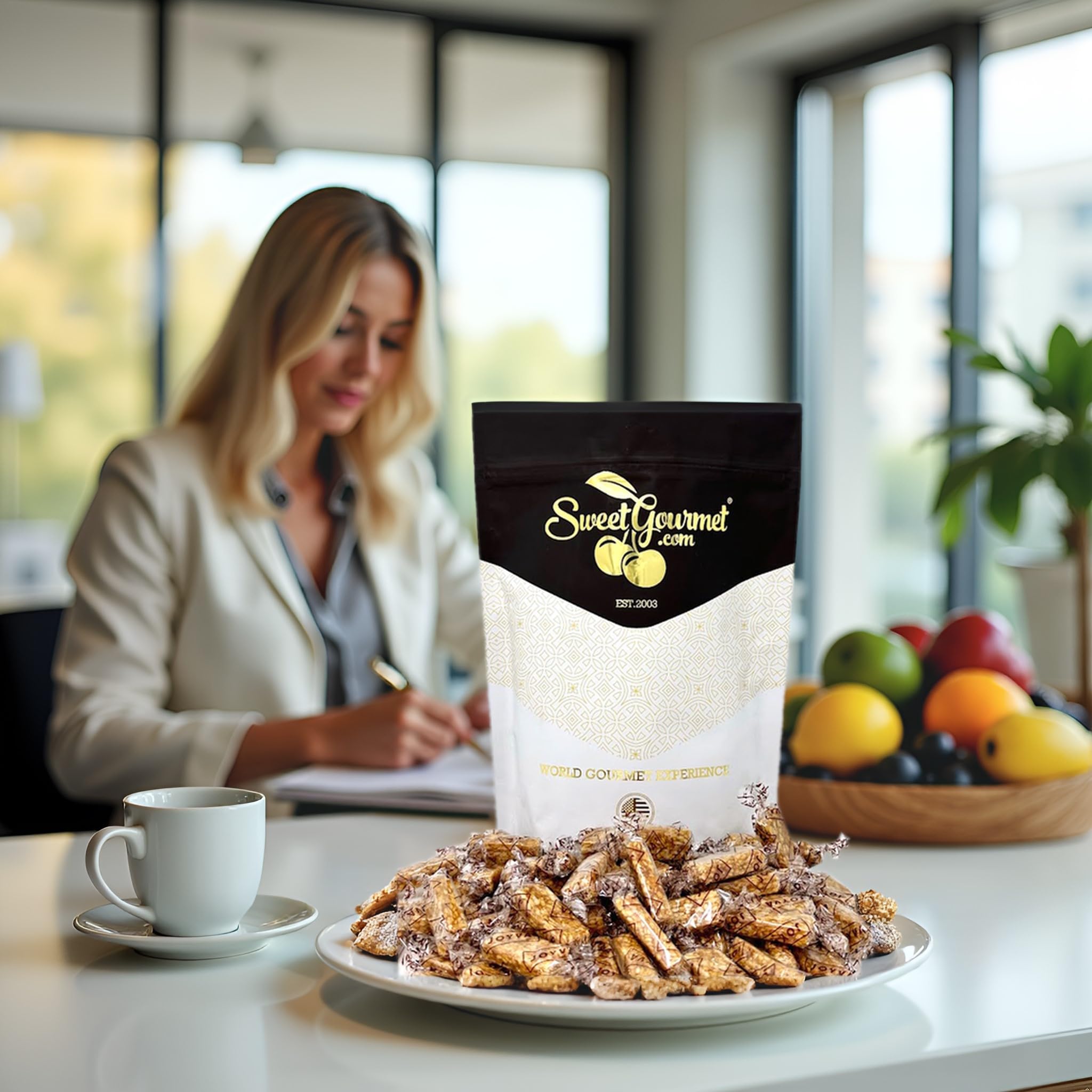 SweetGourmet USA-made sesame honey crunch, natural ingredients and nostalgic flavor