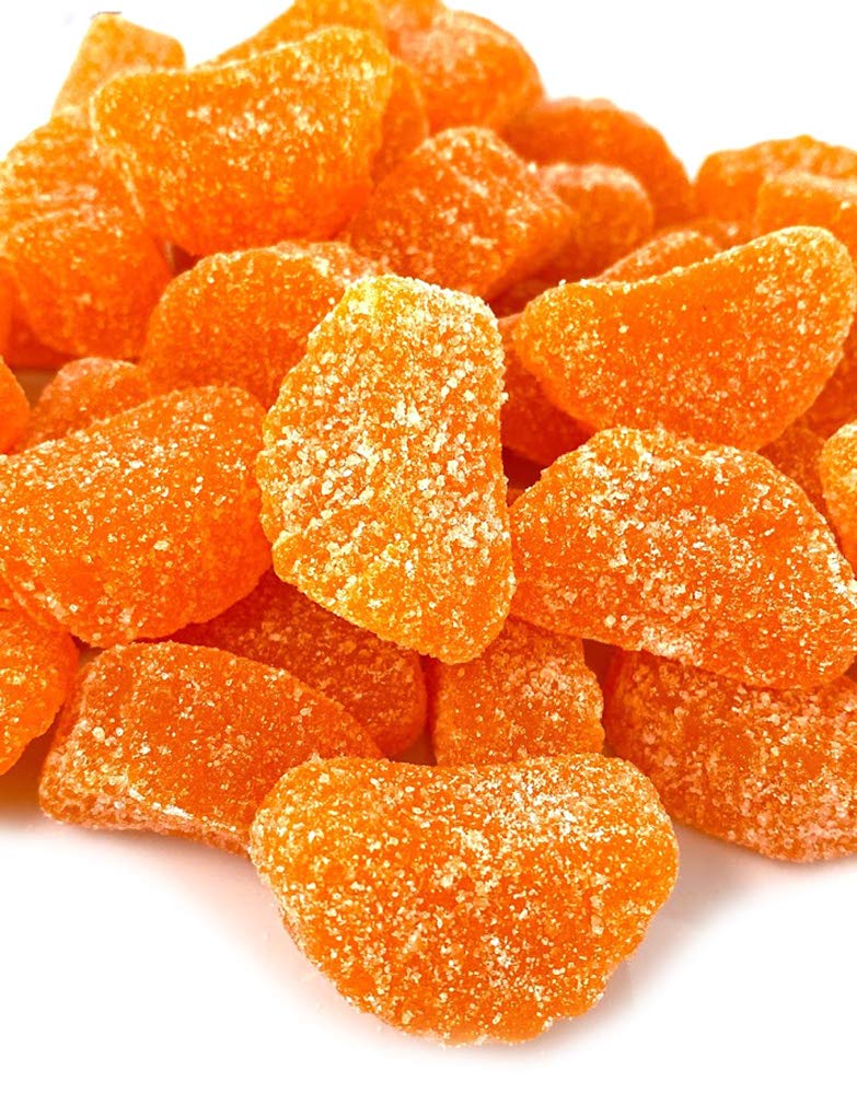 SweetGourmet Orange Fruit Slices gluten-free candy option in festive bowls