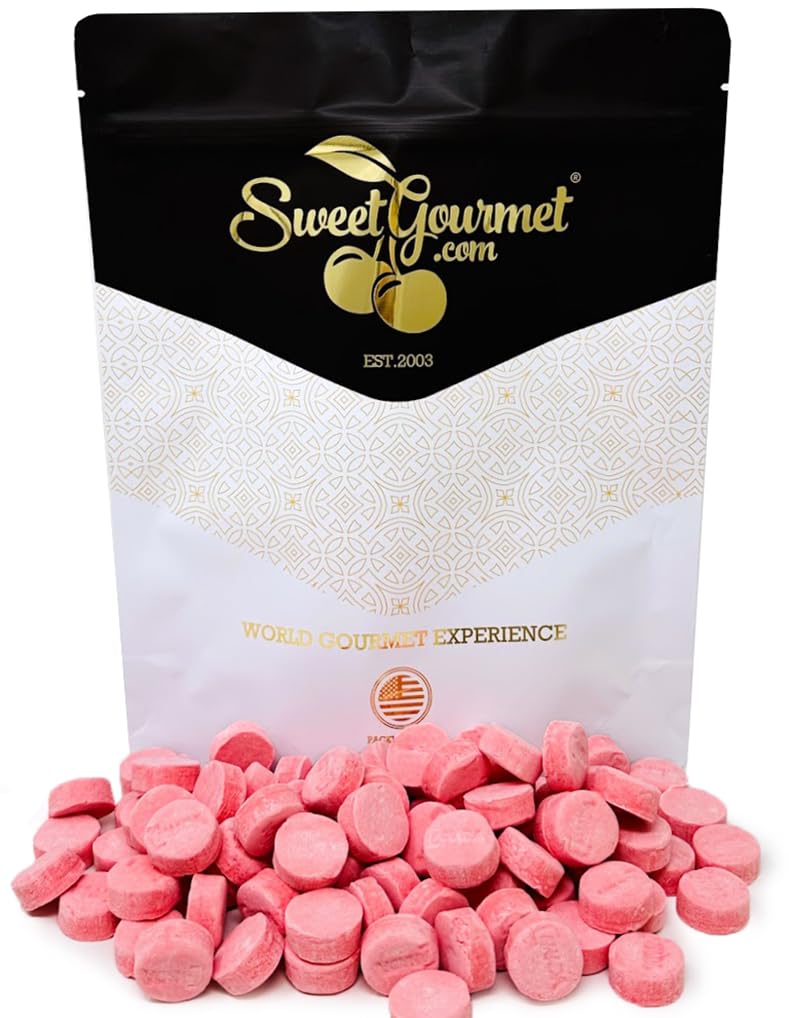 SweetGourmet Pink Wintergreen Lozenges bulk 1lb showing traditional recipe and sharing appeal