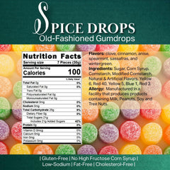 SweetGourmet Spice Drops candy colorful flavors display