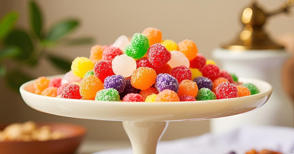 SweetGourmet Spice Drops sugar-coated exterior highlighting spicy-sweet finish.