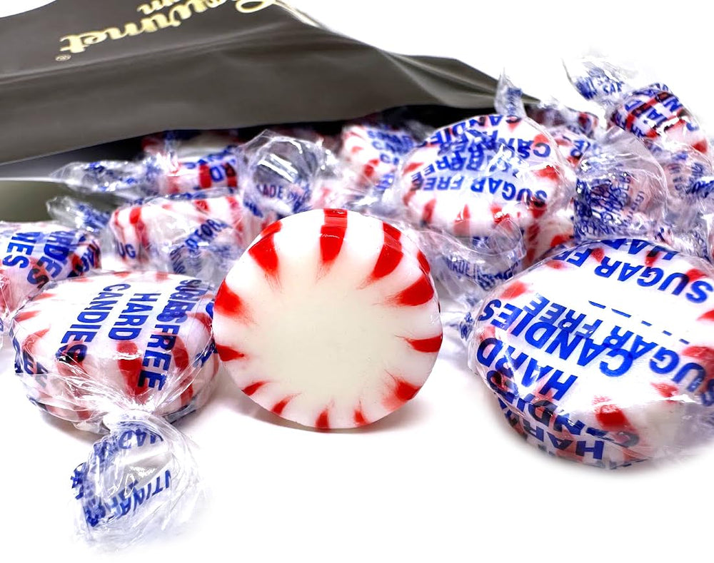 SweetGourmet Sugar-Free Peppermint Starlight Mints after dinner use scenario.