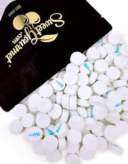 SweetGourmet White Peppermint Lozenges bulk bag, crisp flavor for quick refreshment