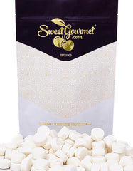 SweetGourmet White Peppermint Lozenges in hand, classic after-dinner treat
