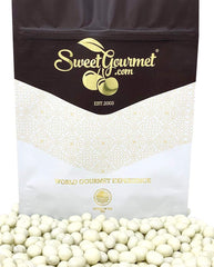 SweetGourmet Yogurt Coated Raisins packaging showing freshness and shareability