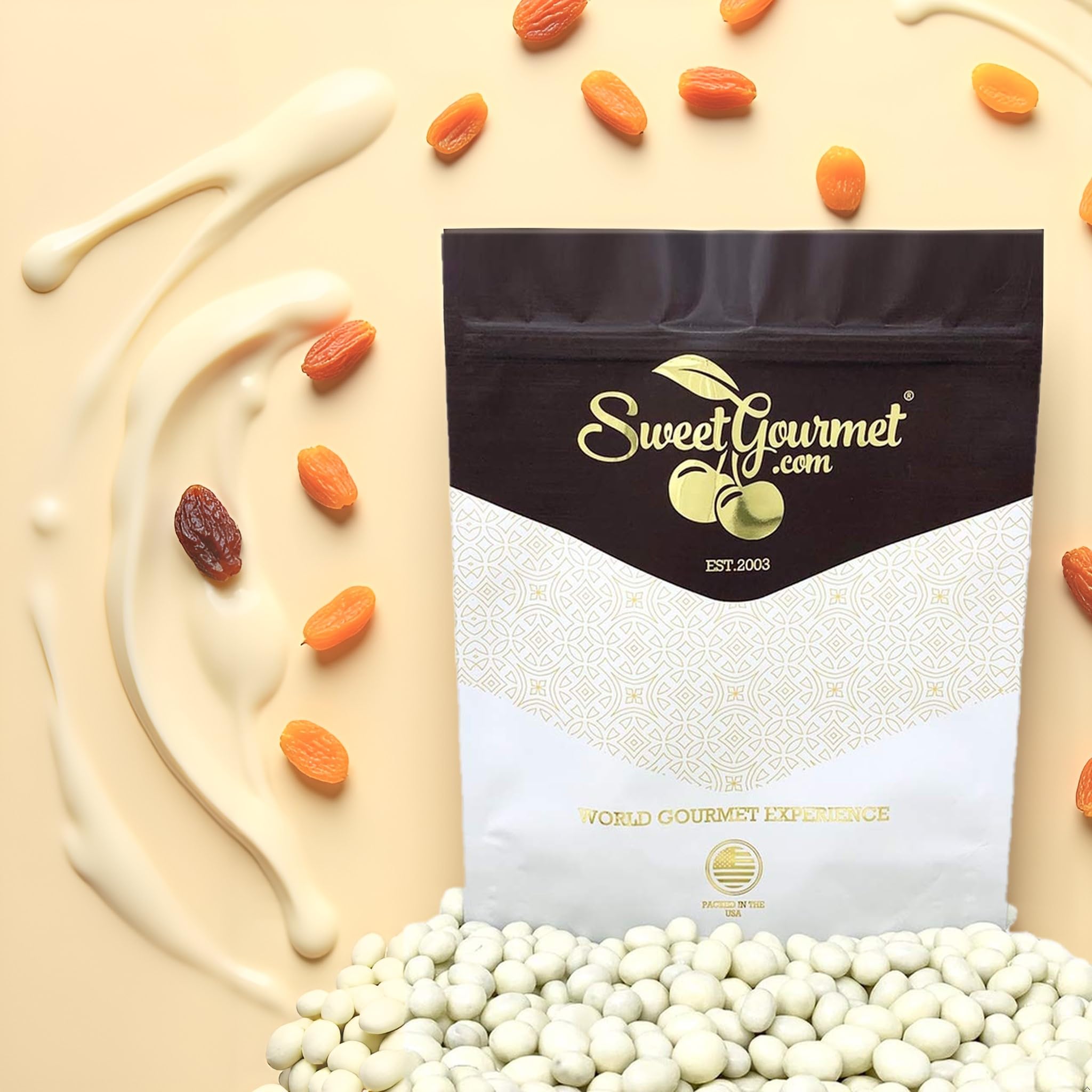 SweetGourmet Yogurt Coated Raisins trail mix image highlights versatility