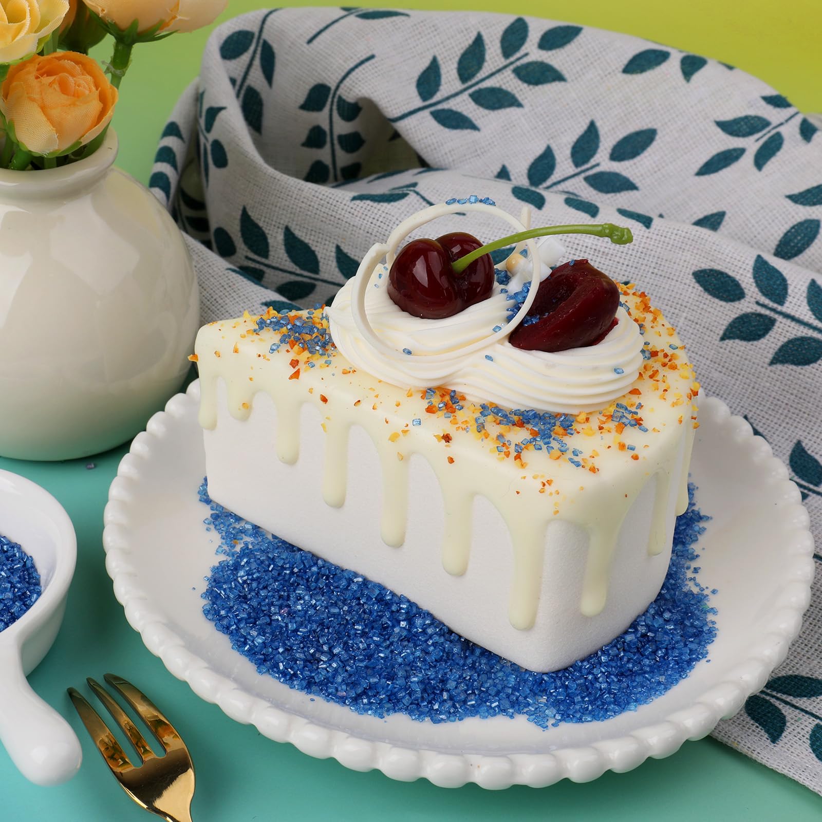SweetGrove Blue Sprinkles on cookies show vibrant contrast and texture.