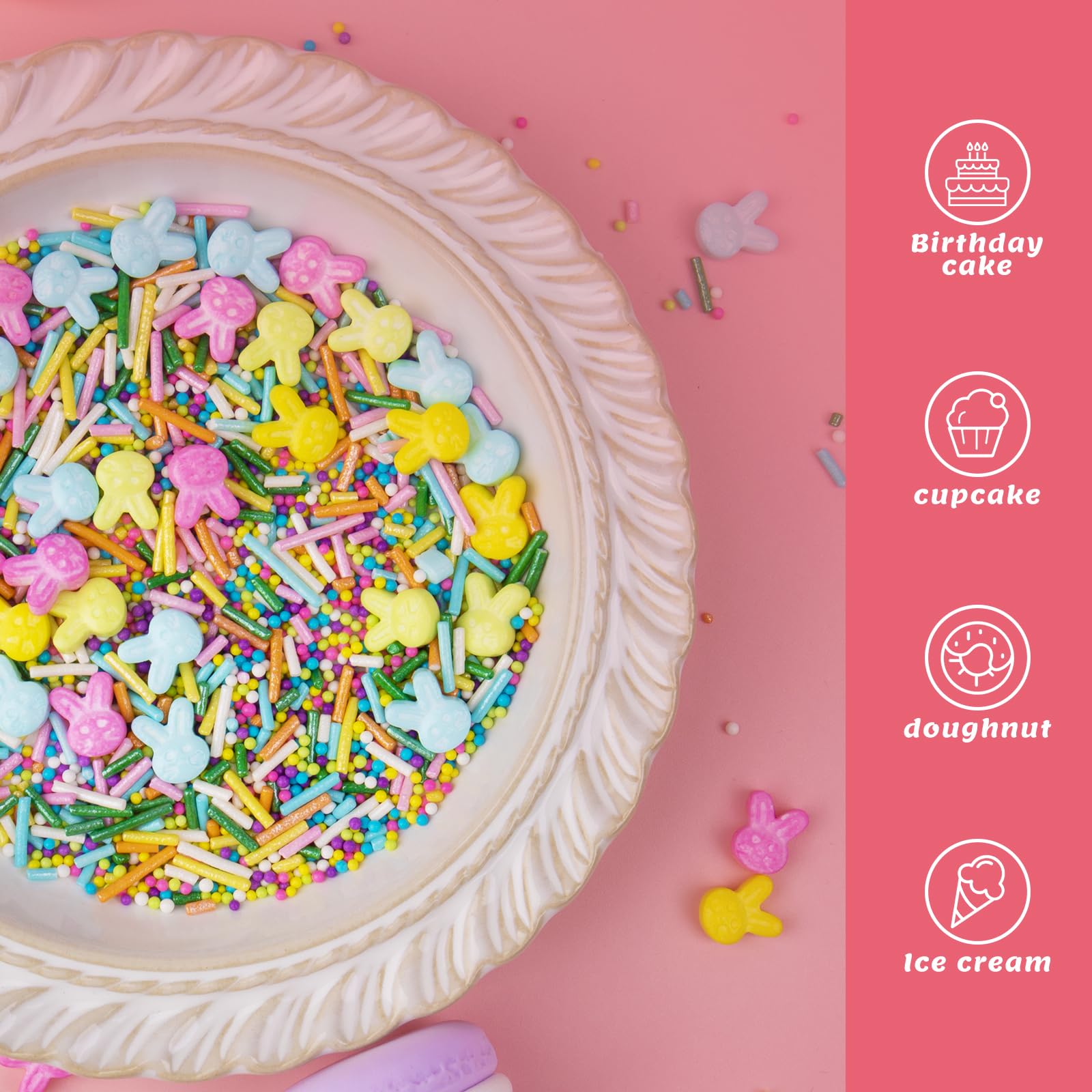 SweetGrove Easter Sprinkles include colorful eggs for cookies and cakes.