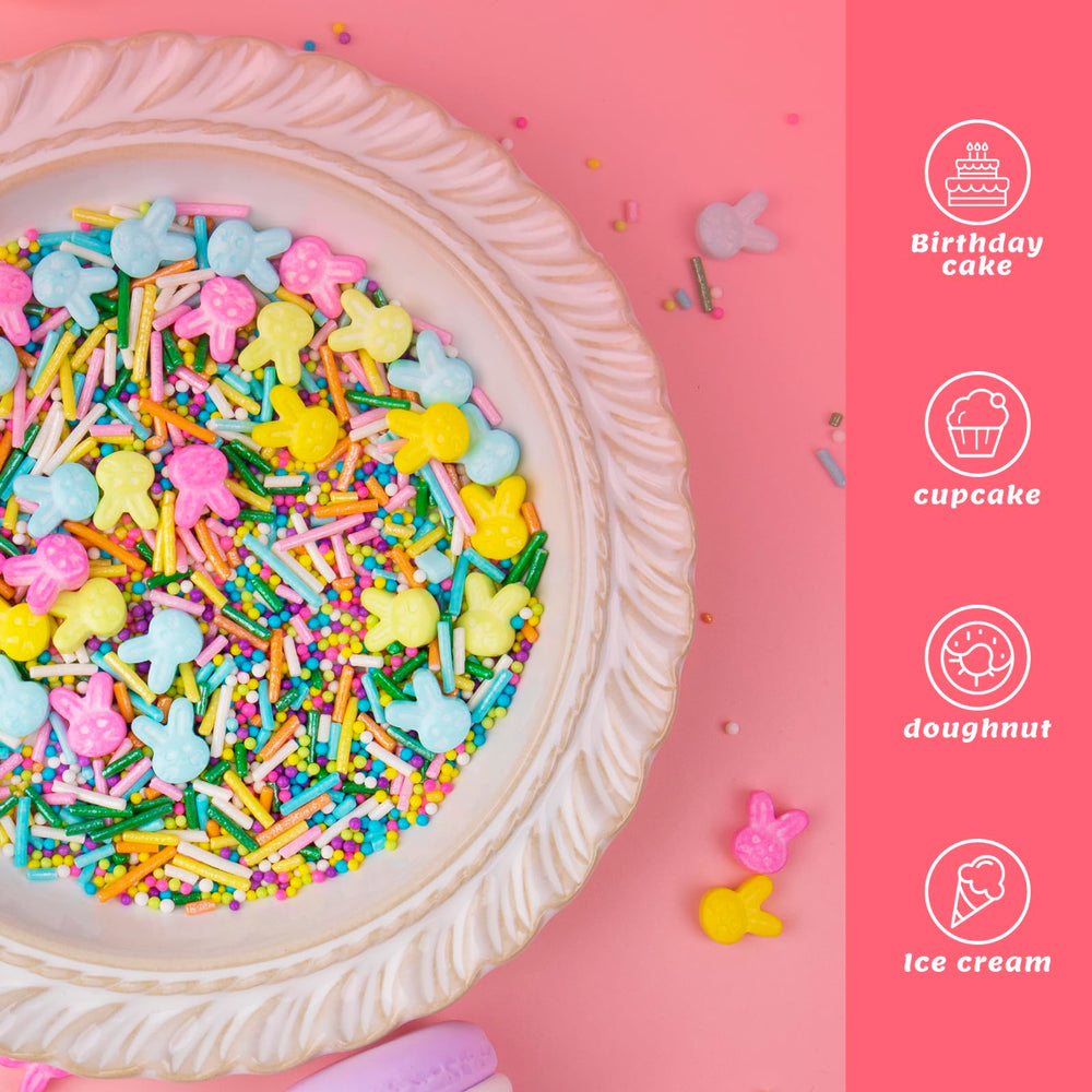 SweetGrove Easter Sprinkles include colorful eggs for cookies and cakes.