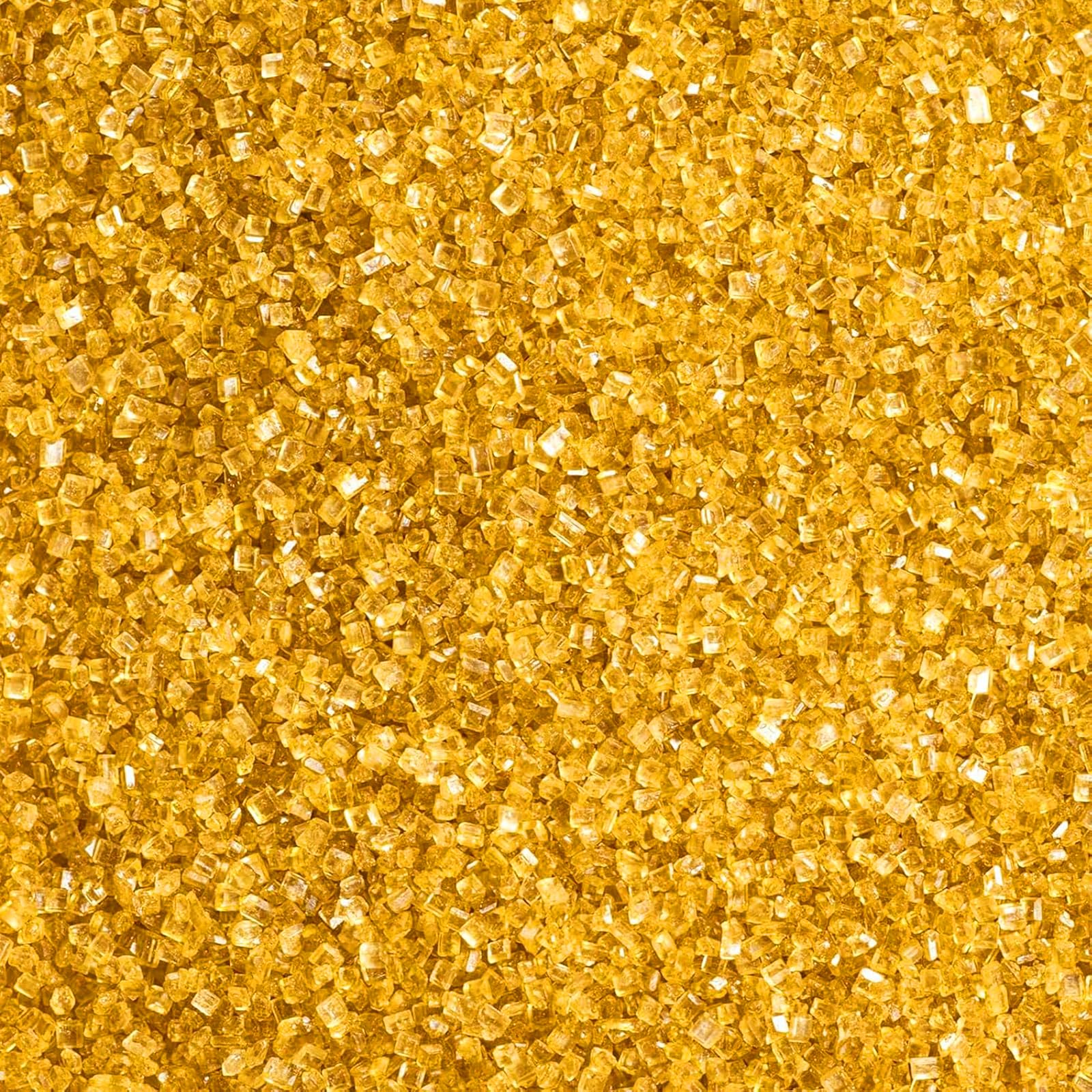 Close-up of SweetGrove Gold Sprinkles texture for dazzling desserts.