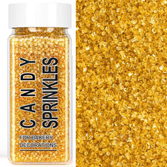 SweetGrove Gold Sprinkles on cupcakes add festive shine and color.