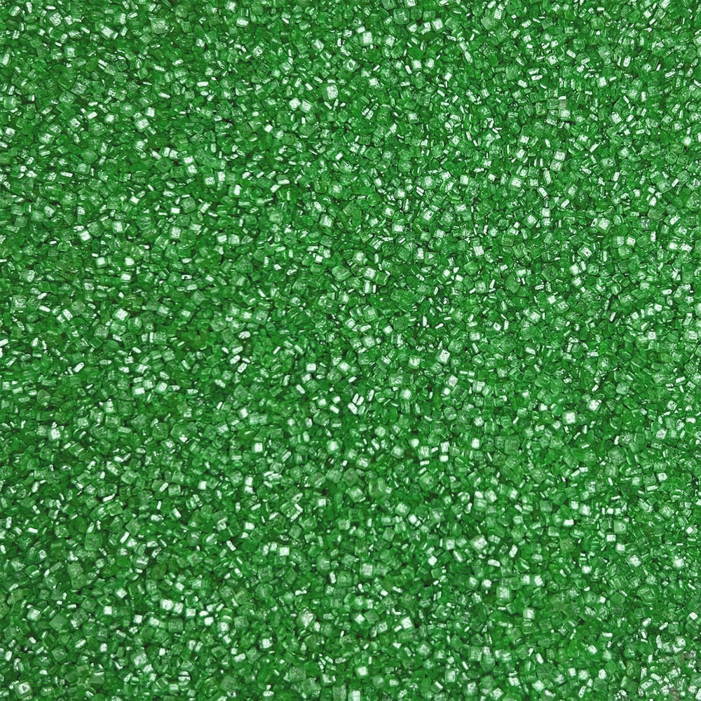 SweetGrove green sanding sugar cupcake topping adds bright color and sparkle.