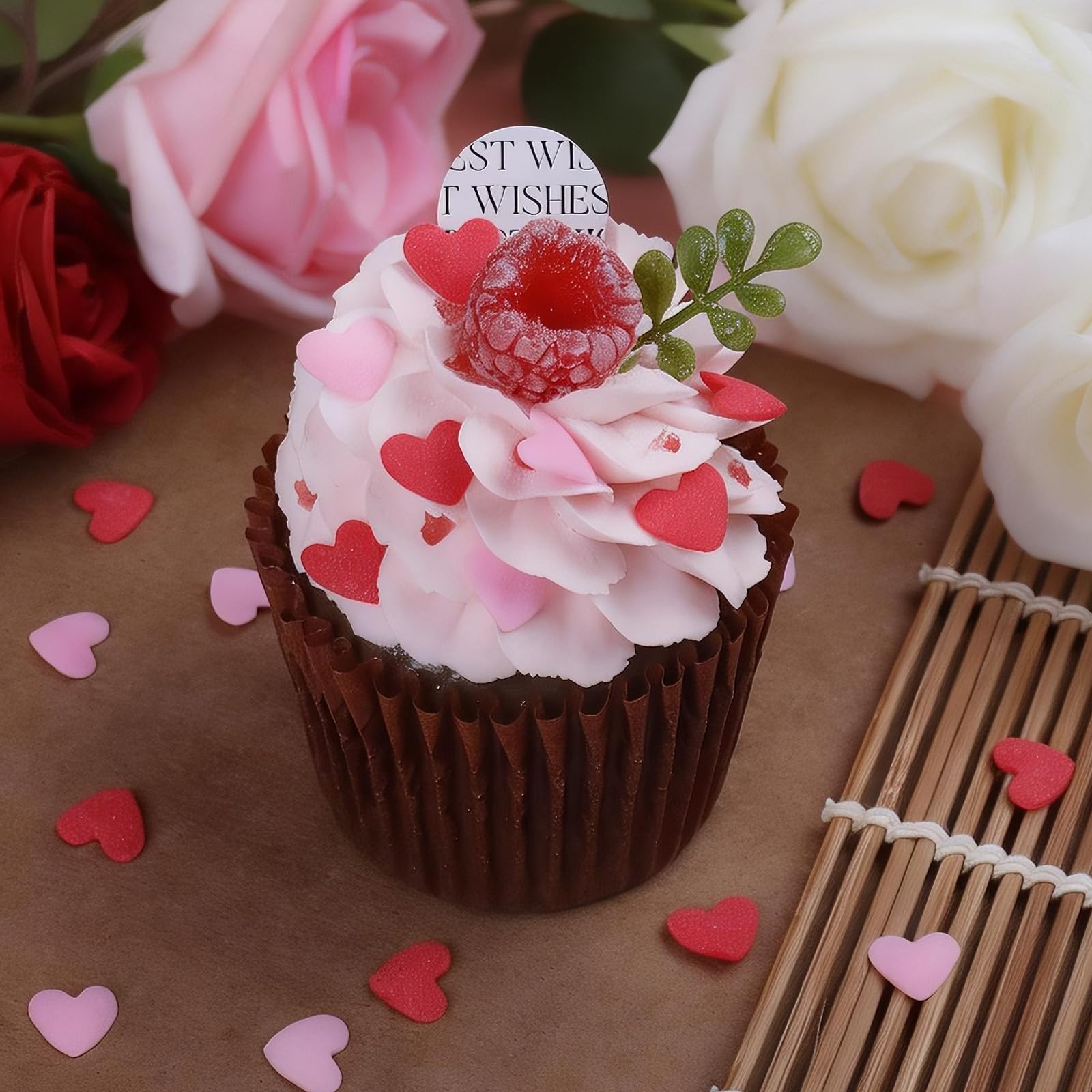 SweetGrove Heart Sprinkles adorn cookies with cute heart shapes for romantic or celebratory touches