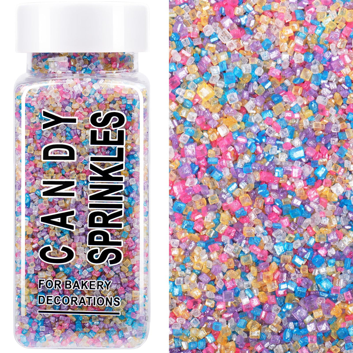 SweetGrove Rainbow Sprinkles pastel blend on a dessert for magical color