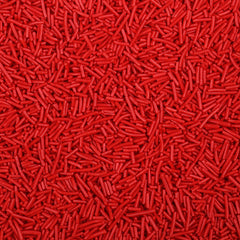SweetGrove Red Jimmies sprinkles bag adds festive color to pastries.