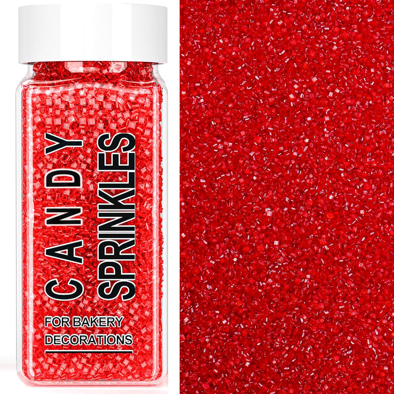 SweetGrove red sanding sugar sprinkles for baking and festive cake decorating