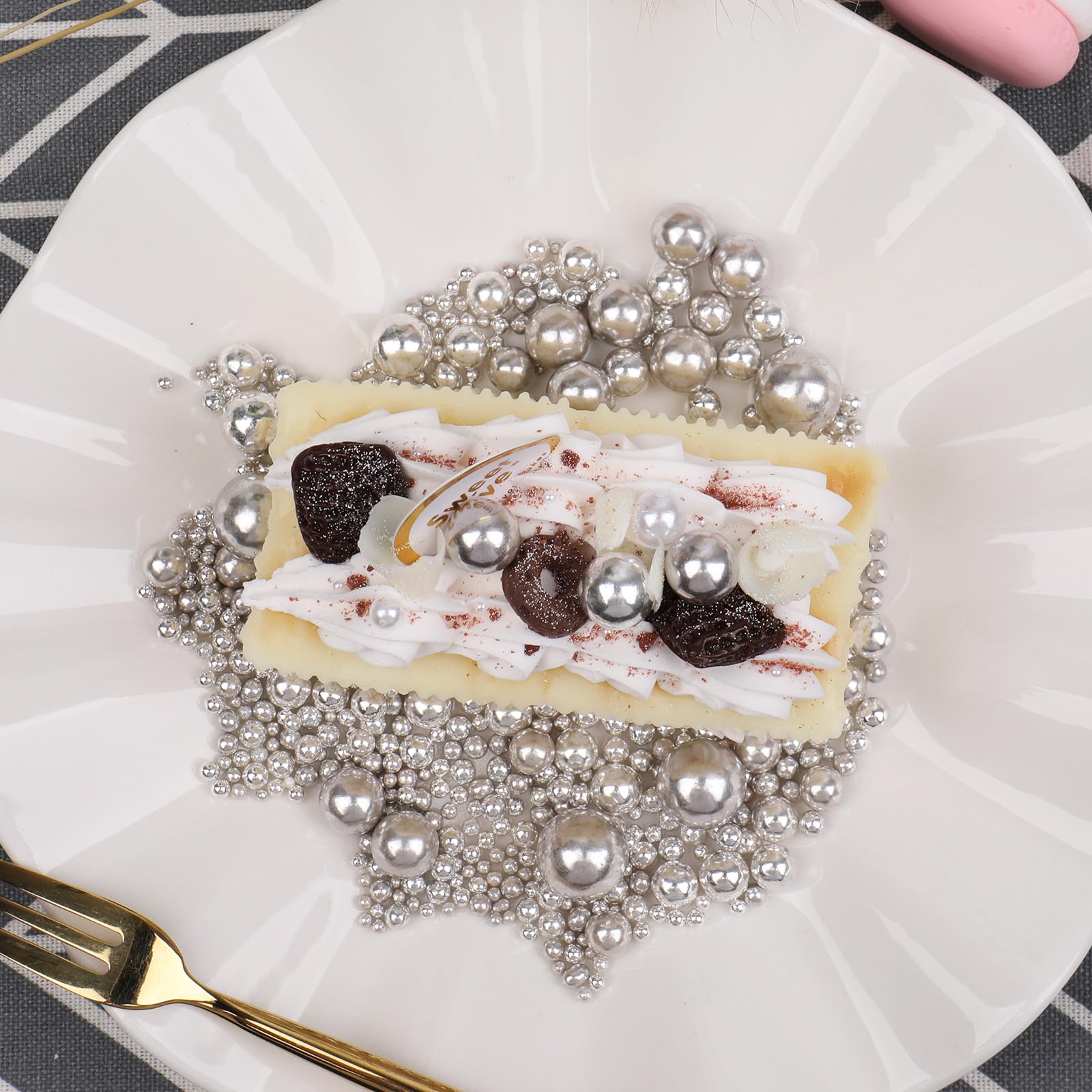 SweetGrove Silver Sprinkles decorate cookies with a glossy, eye-catching touch.
