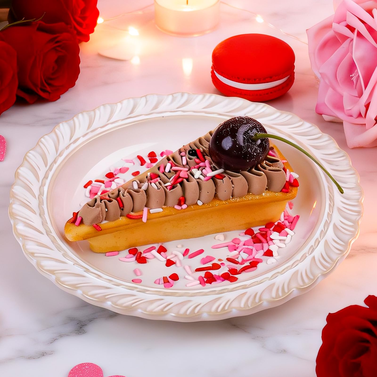 SweetGrove pink heart sprinkles brighten cakes and ice cream