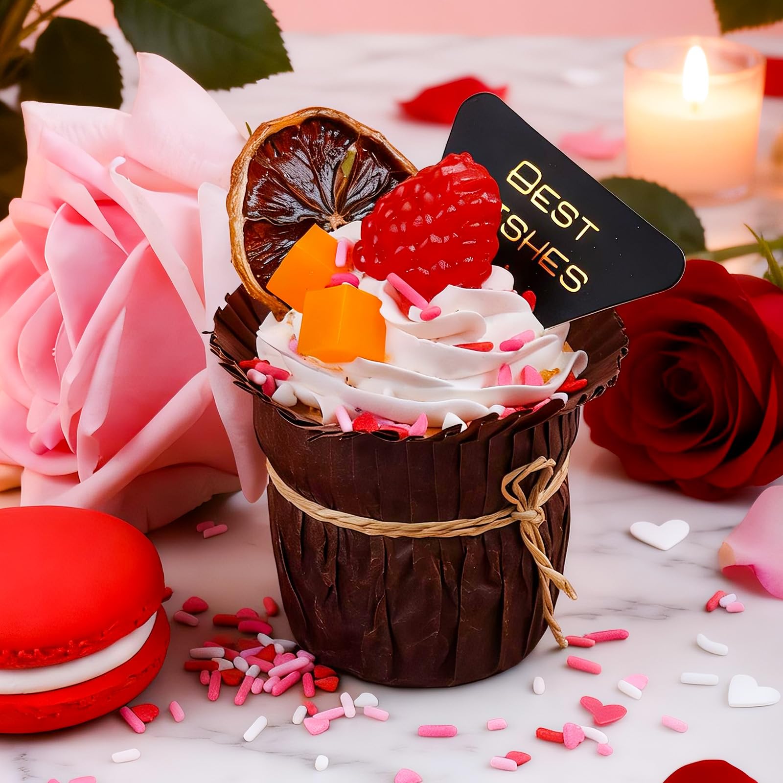 SweetGrove red heart sprinkles add color to desserts and toppings