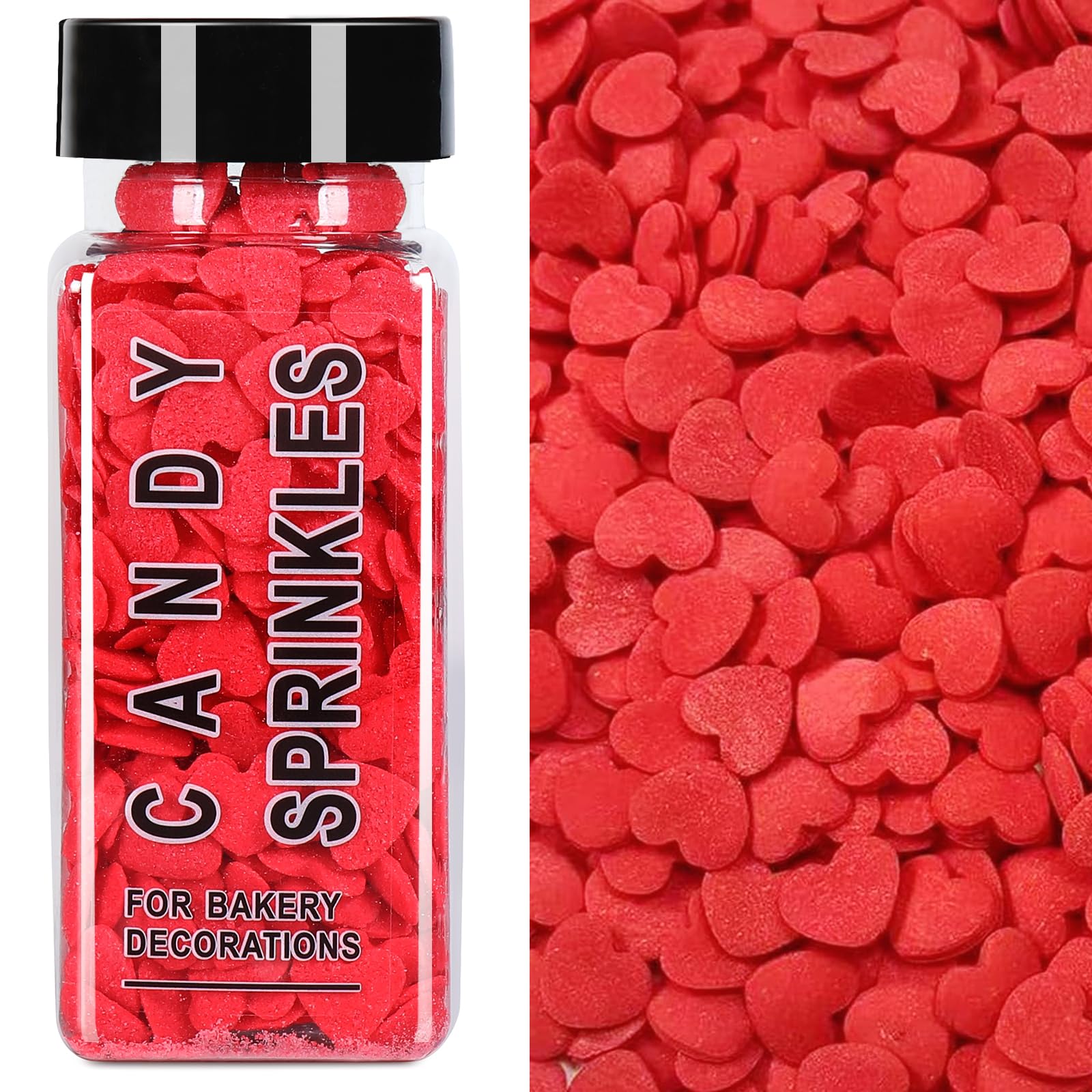 SweetGrove Valentines Sprinkles red heart cake decorating adds festive color to desserts
